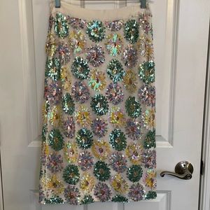 JCrew, size 4, sequined pencil skirt